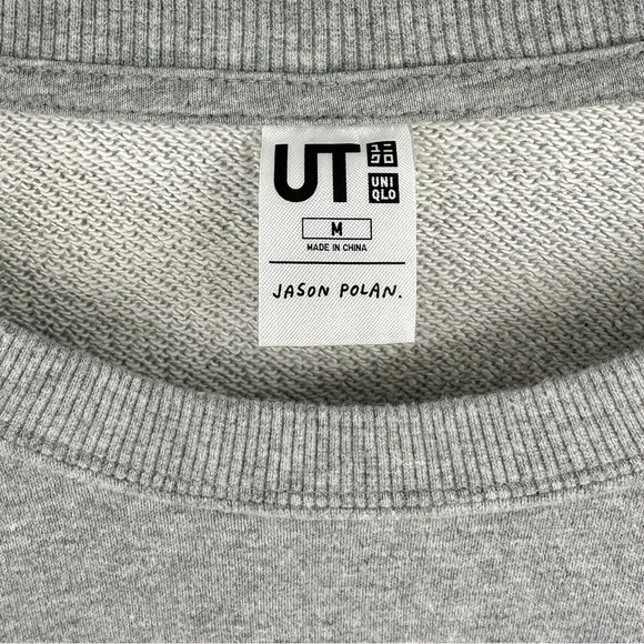 UT Uniqlo x Jason Polan Limited Edition New York Drawing Gray Sweatshirt sz M - Picture 7 of 9
